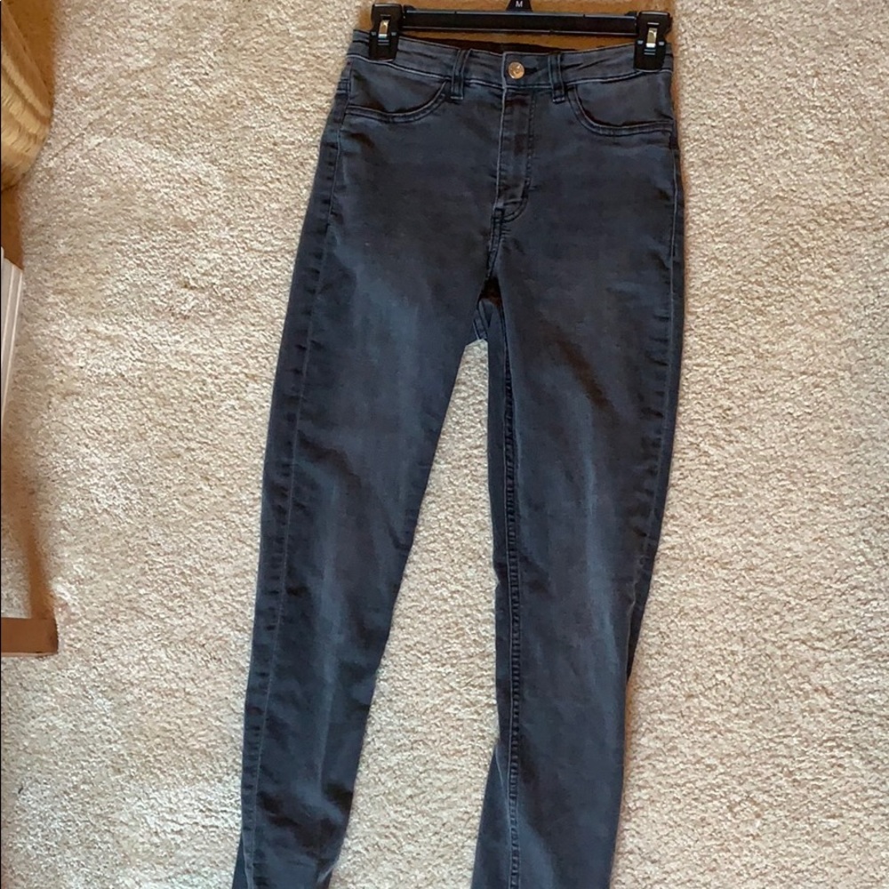 gray jeans